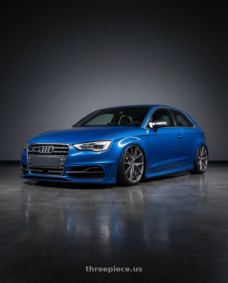 2019 Audi S3 8V with Niche 1PC M116 MISANO 5X112 19X9.5 +38 MATTE GUN METAL wheels