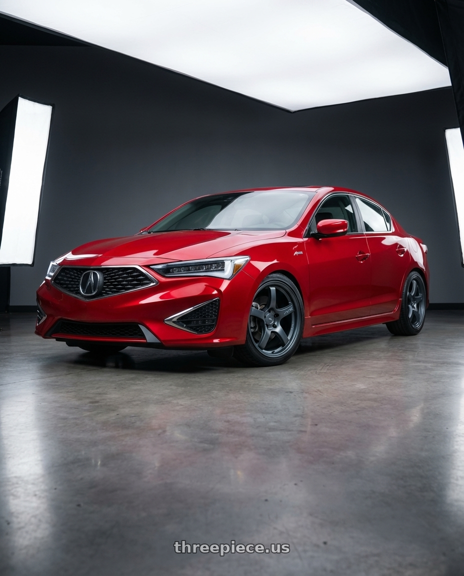 2012 Acura ILX with Gram Lights 57CR 5x114.3 17x9+12 Gunblue II wheels