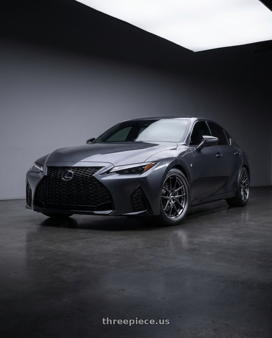 2026 lexus is350 f sport with Ssr Reiner Type 10S 5x114.3 19X8 45 Super Low Disk Prism Dark Gunmetal wheels