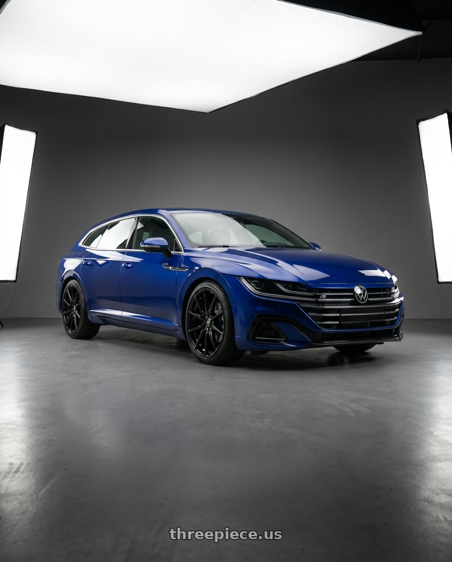 2022 Volkswagon Arteon Wagon with MST Wheels DELTA 5X112 18X8.5 +43 Glossy Black wheels