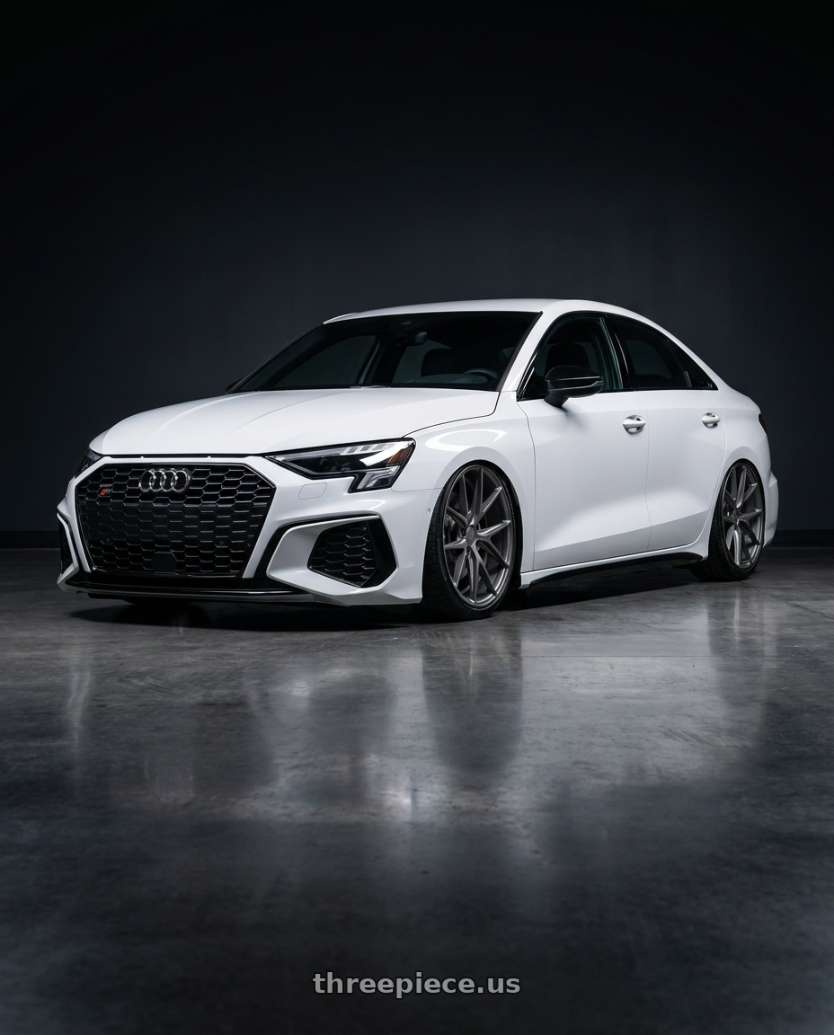 2024 Audi S3 8Y with Niche 1PC M116 MISANO 5X112 19X9.5 +38 MATTE GUN METAL wheels
