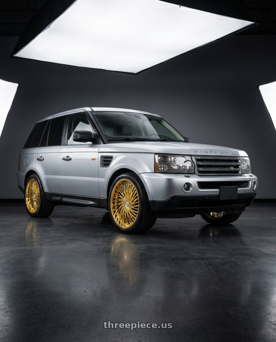 2006 Land Rover with Azara AZA-526 blank 5x/6x 24x9 +15 Nano Gold wheels