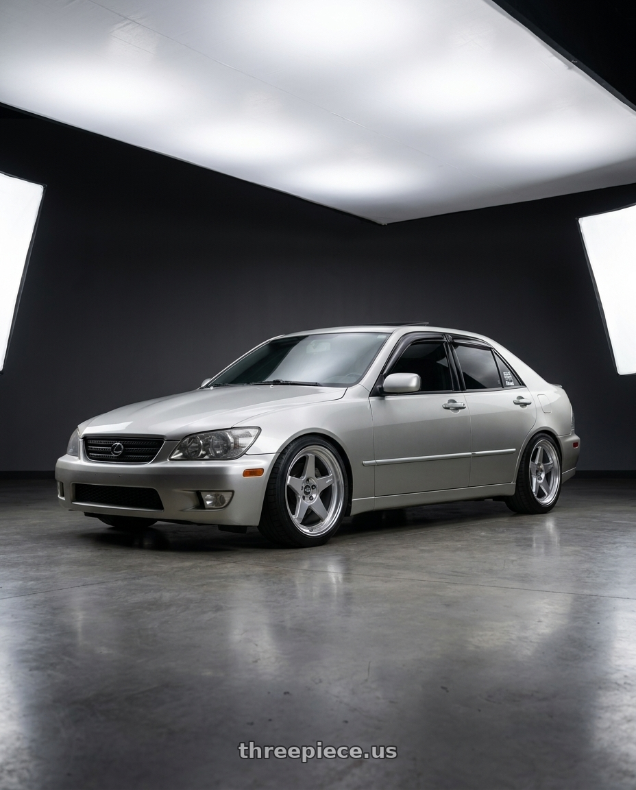2001 Lexus is300 with ESR Wheels CR5 5x114.3 18x8.5 +35 Hyper Silver wheels