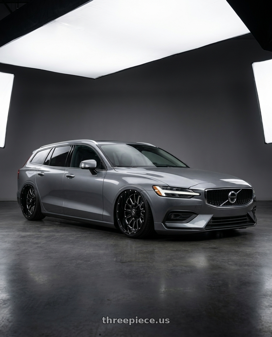 2018 Volvo v60 fitted with American Off-Road A105 5x127 20x12 -44 Black Milled Spoke $443 wheels