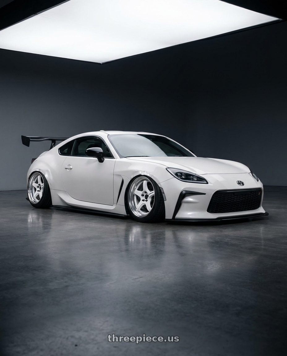 2026 Toyota gr86 premium white with Work T5R 2P 5x100 19x8.0 +38 WHITE wheels