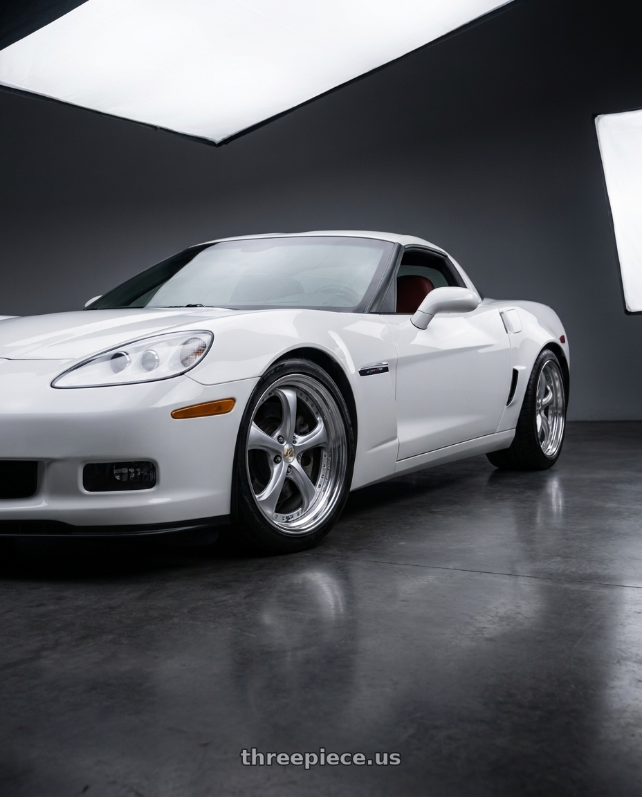 2012 Chevrolet corvette grand sport with Work Wheels VS-KF 5x120.65 19x10+40 Light Grey Silver A Disk STEP RIM wheels