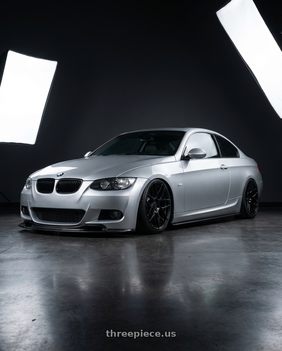 2012 BMW 3 Series E92 with Aodhan AFF2 5x120 19x8.5+35 Matte Black wheels