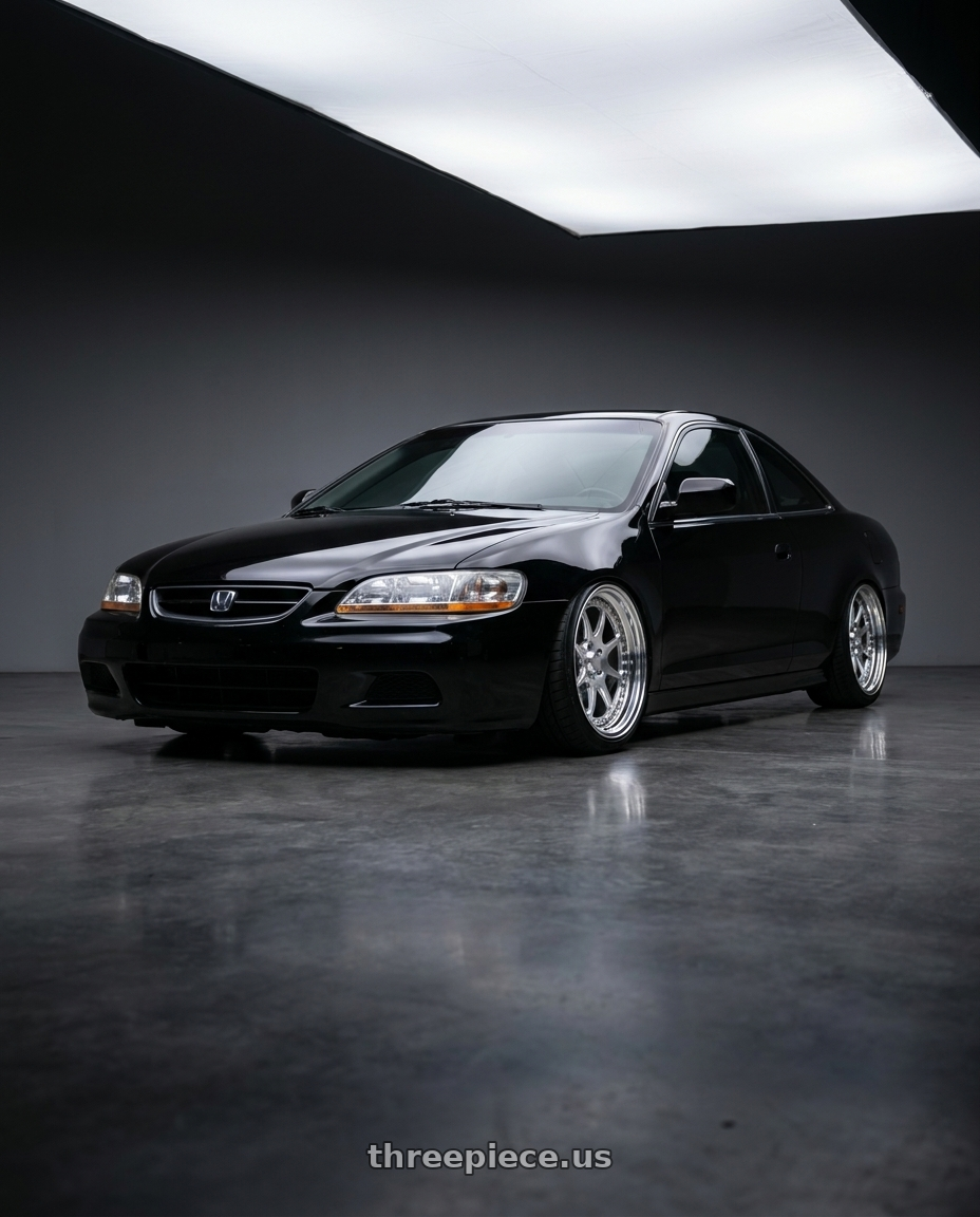 2001 Honda Accord 2.3 Lx 4cyl 2dr Coupe with CCW CZ08 4x114.3 16x7 +45 Polished wheels