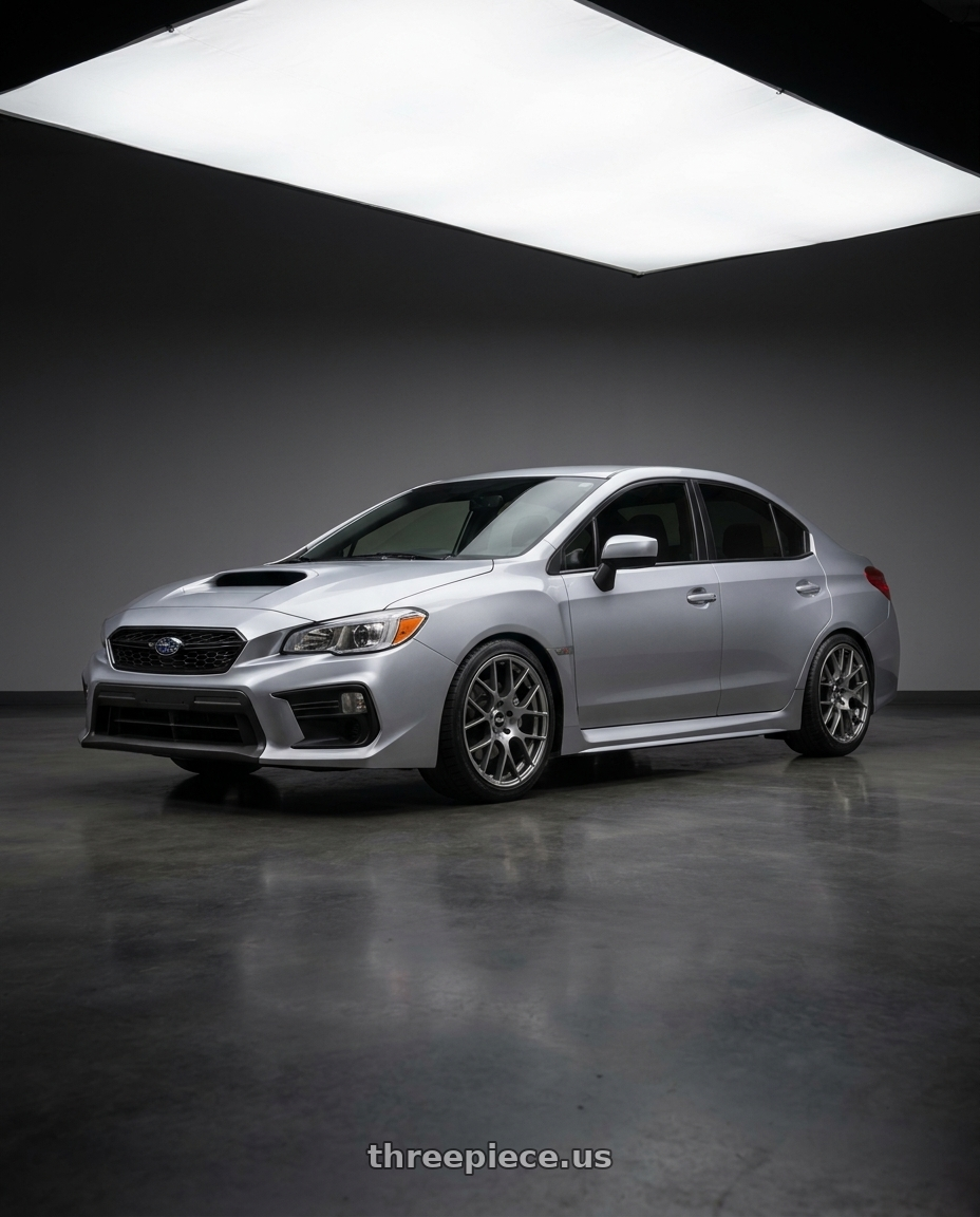 2018 Subaru WRX base with Enkei Raijin 5x114.3 18x8+45 Titanium Gray wheels