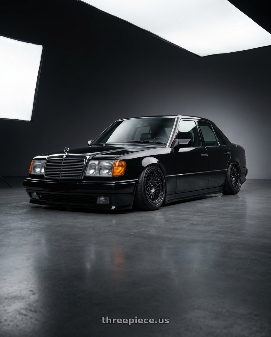 1994 Mercedes Benz w124 with Rotiform 1PC R174 LHR-M 5X112 19X8.5 +35 MATTE BLACK wheels
