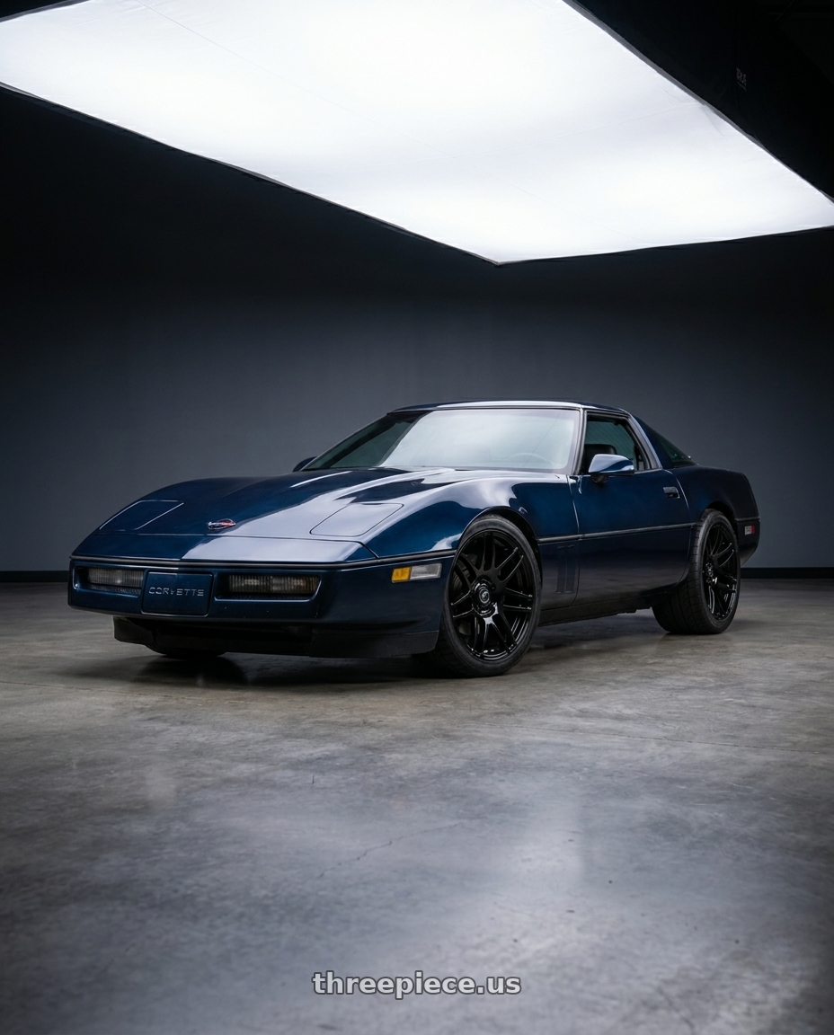 1989 Chevrolet Corvette with Forgestar F14 5x120.65 18x9.5 +50 Gloss Black wheels