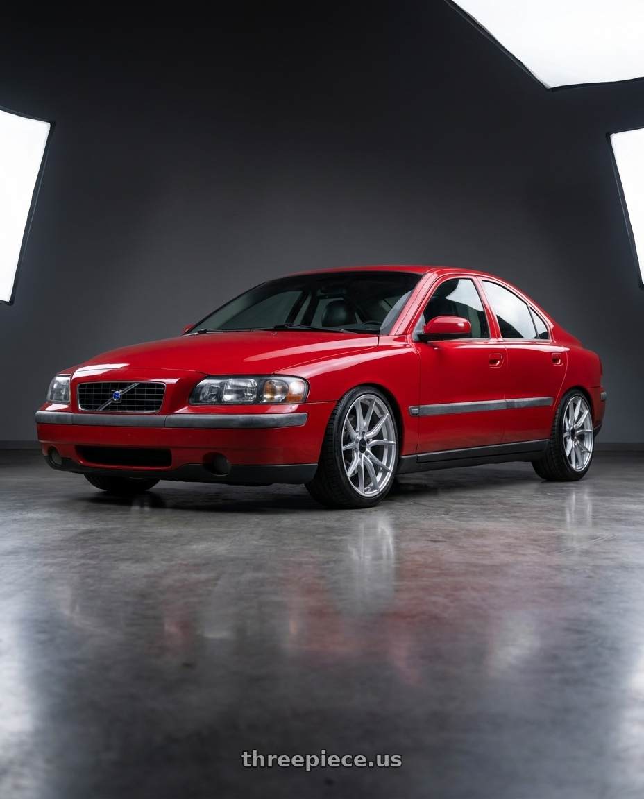 2002 Volvo s60 2.4t with Advanti Racing 80S Hybris 5X108 18x8 +45 Silver with Machined Face wheels