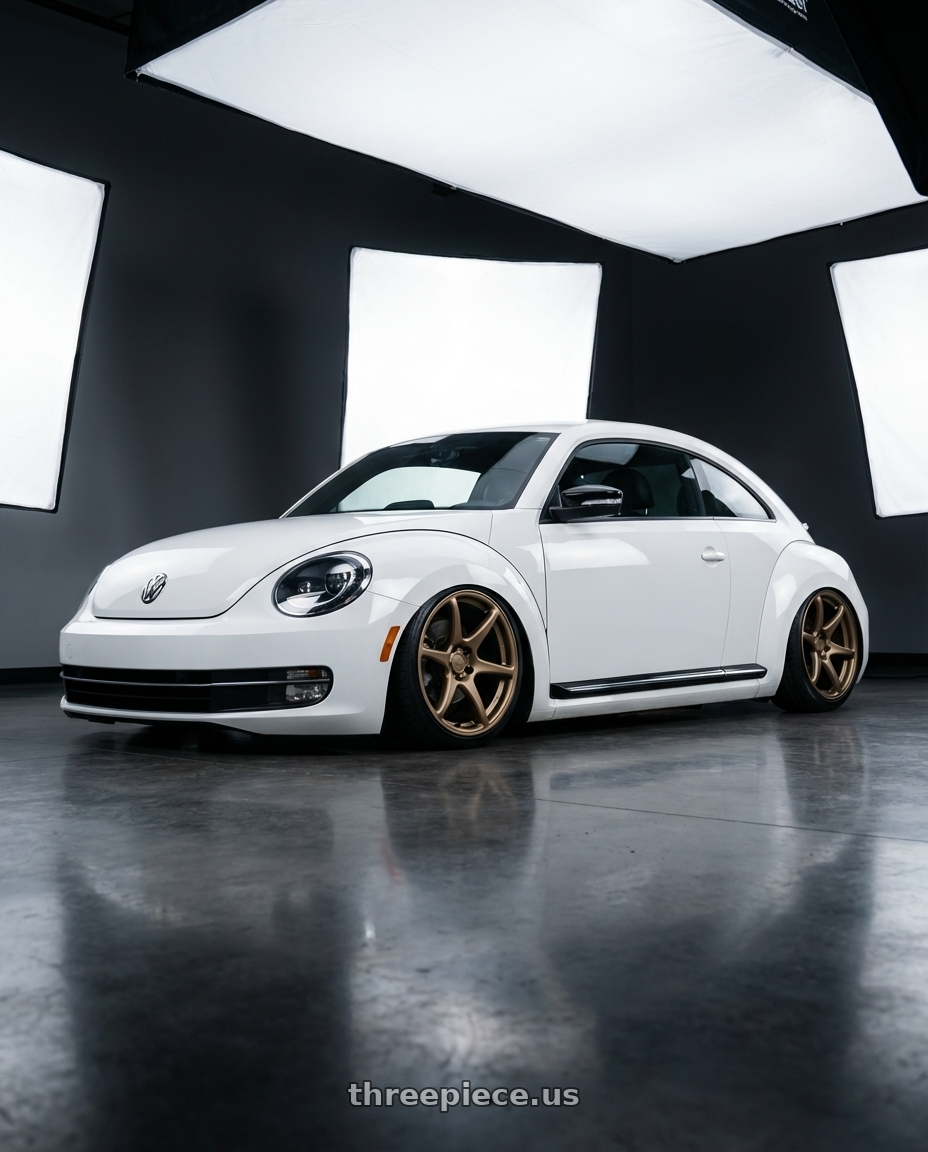 2016 Volkswagen Beetle Turbo with Kansei K11B Tandem 5X112 19x9.5 22 Bronze wheels