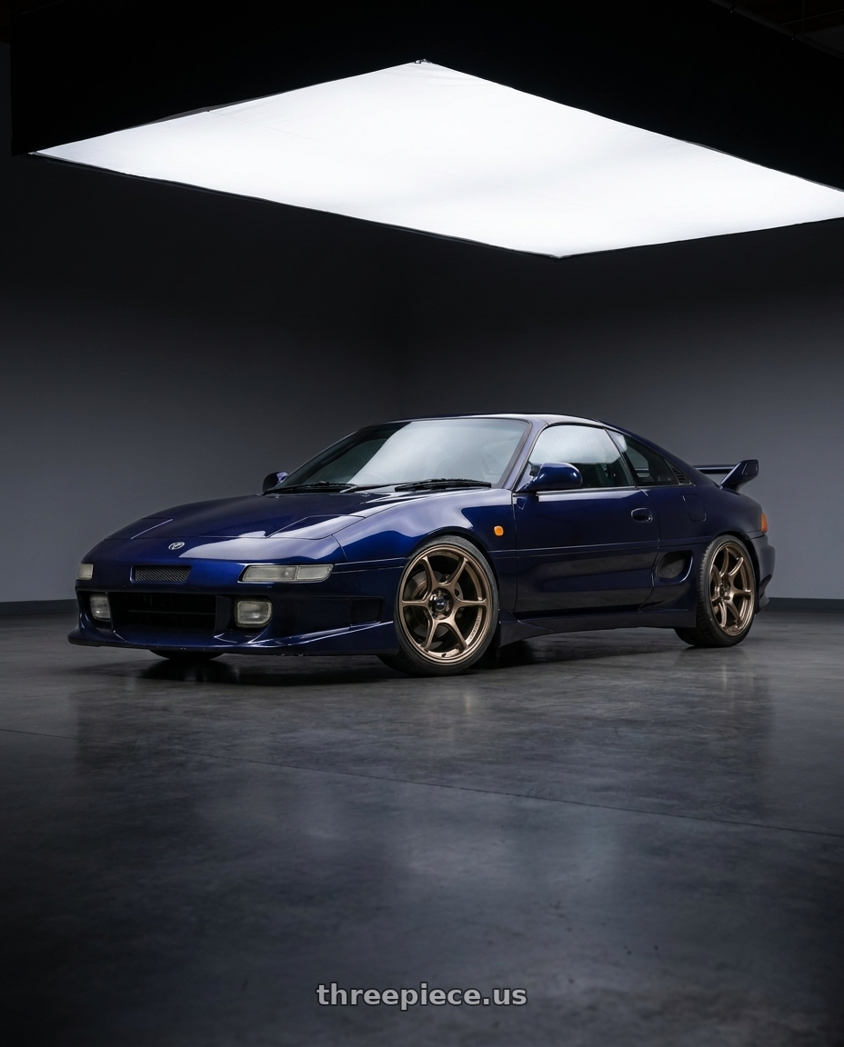 1998 toyota mr2 with Konig Ultragram 5x108 18x8.5+42 Carbon Bronze Metallic Knurled Bead wheels
