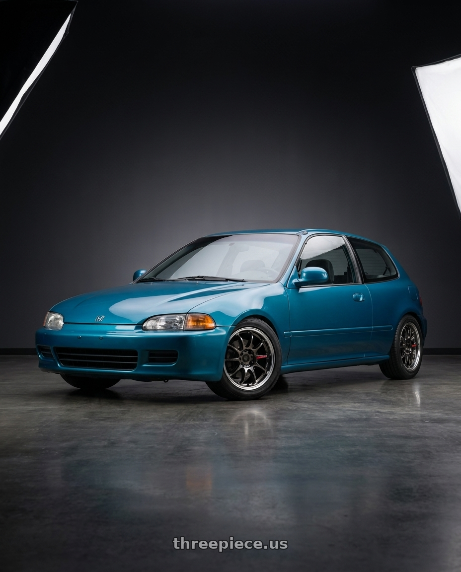 1993 Honda Civic Eg6 with Volk Racing Ce28 Club Racer 4x100 15x728 Dark Gunmetal 15x7 Et28 wheels