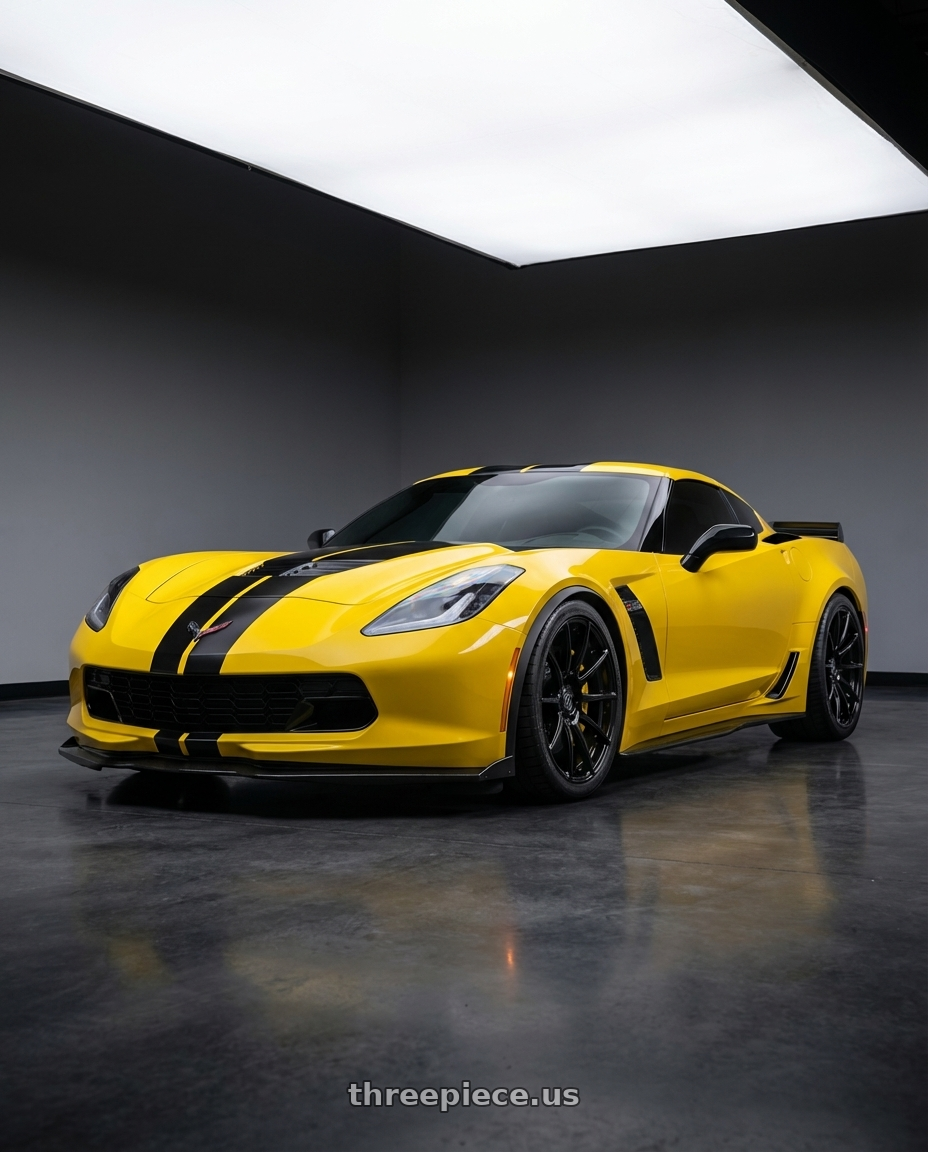 2018 Chevrolet Corvette C7 with Forgestar CF10 5x120.65 19x10 +30 Gloss Black wheels