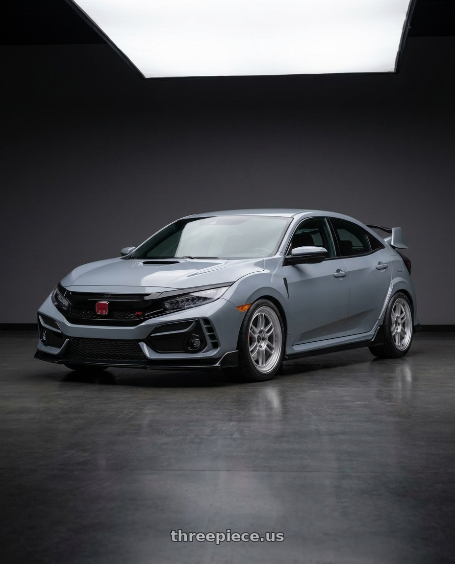 2021 Honda Civic Type R with Enkei RPF1 5x120 18x8.5+40 Silver wheels