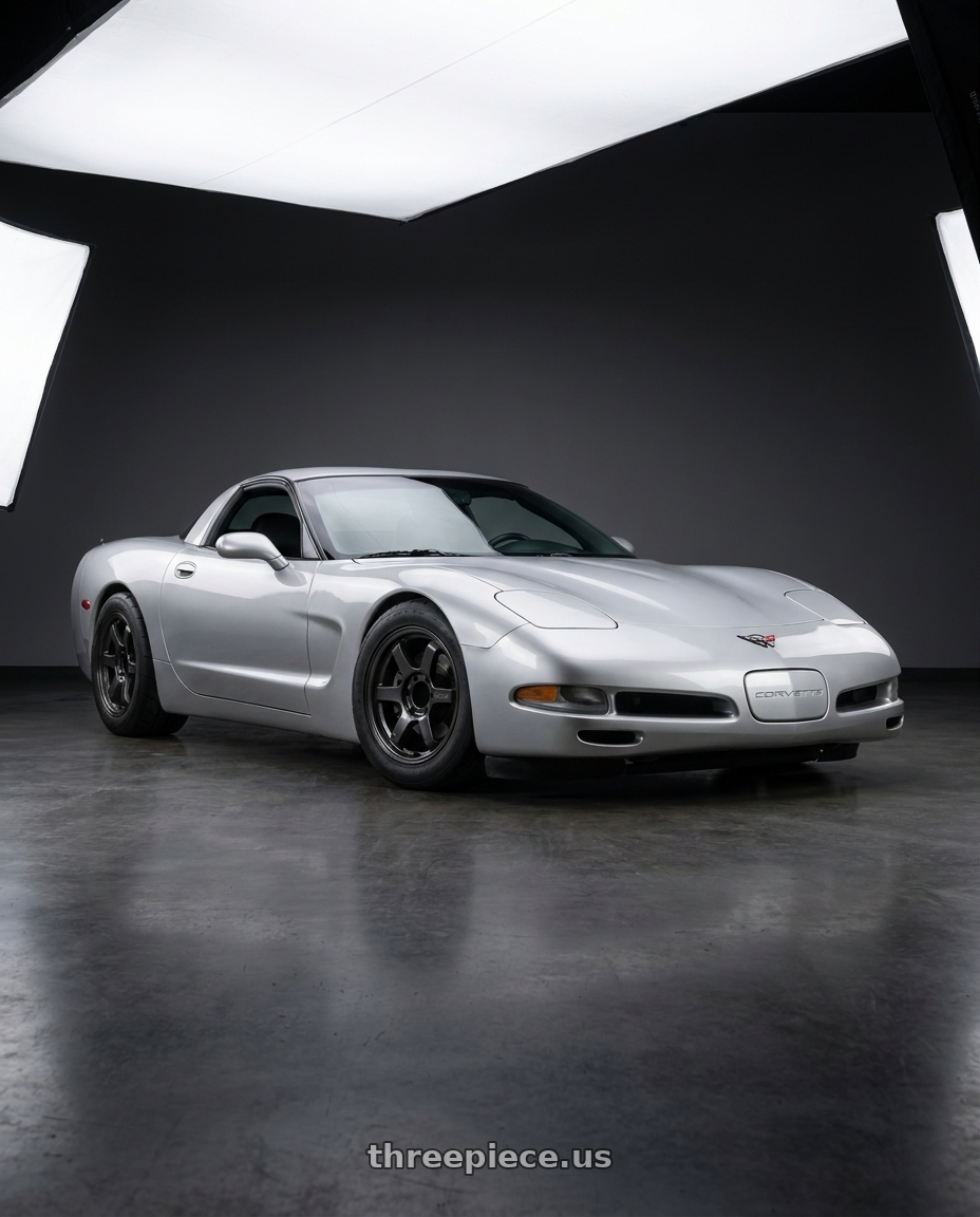 2001 Chevrolet Corvette with Gram Lights 57DR-X 6x139.7 16x6.5+38 Super Dark Gunmetal AXZ wheels