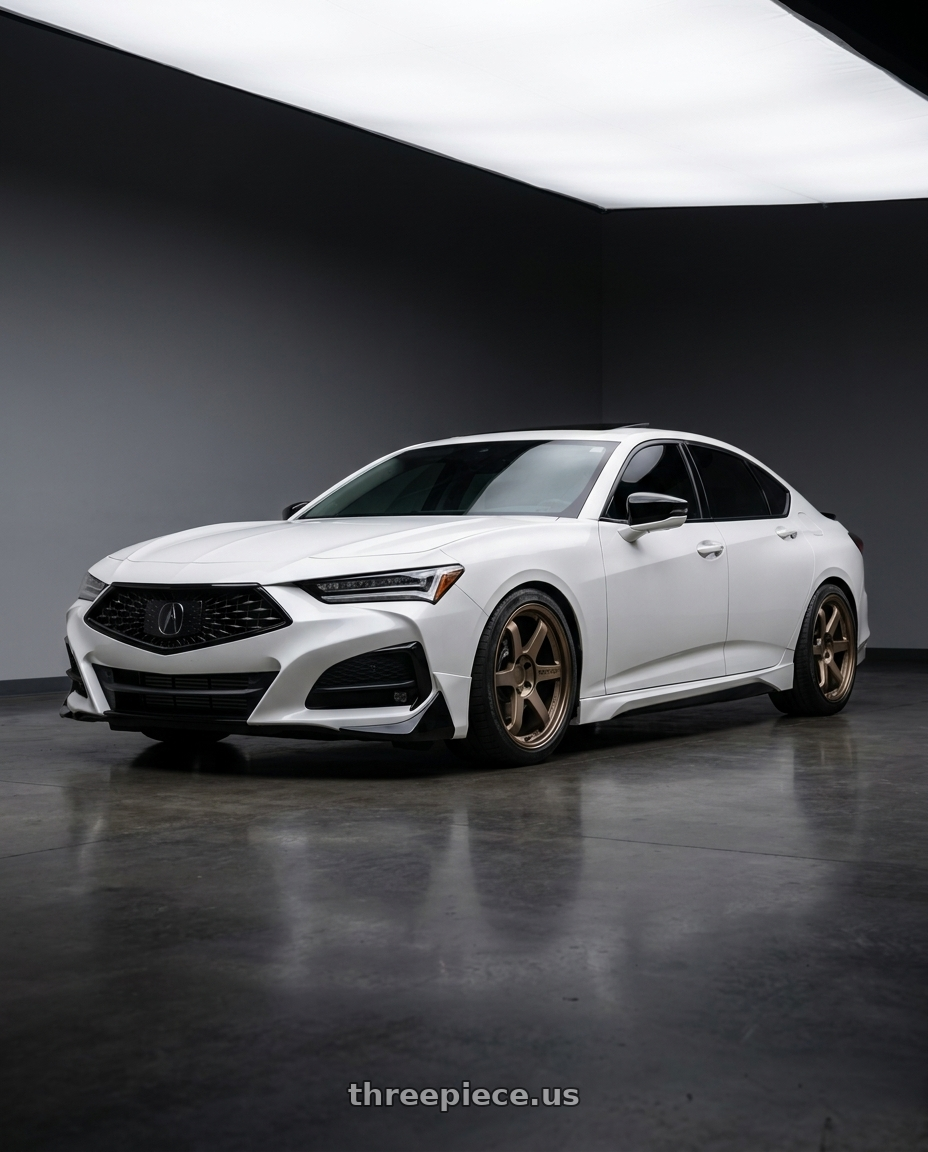2022 Acura TLX 2 0T with Volk Racing TE37SL 5x120 19x9.5 +21 BLAST BRONZE wheels