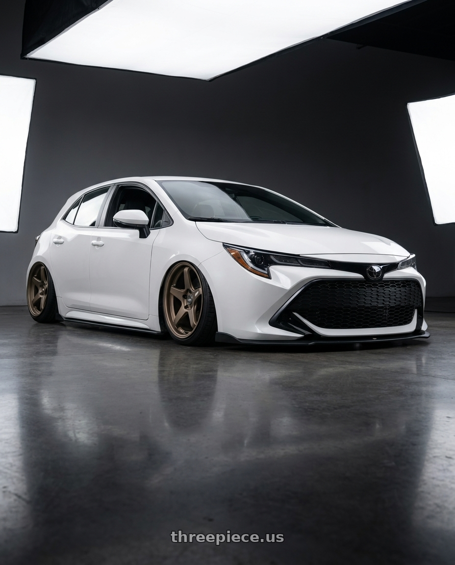 2023 Toyota Corolla Hatchback with ESR Wheels APEX SERIES AP5 5x114.3 18x10.5 +22 Matte Bronze wheels