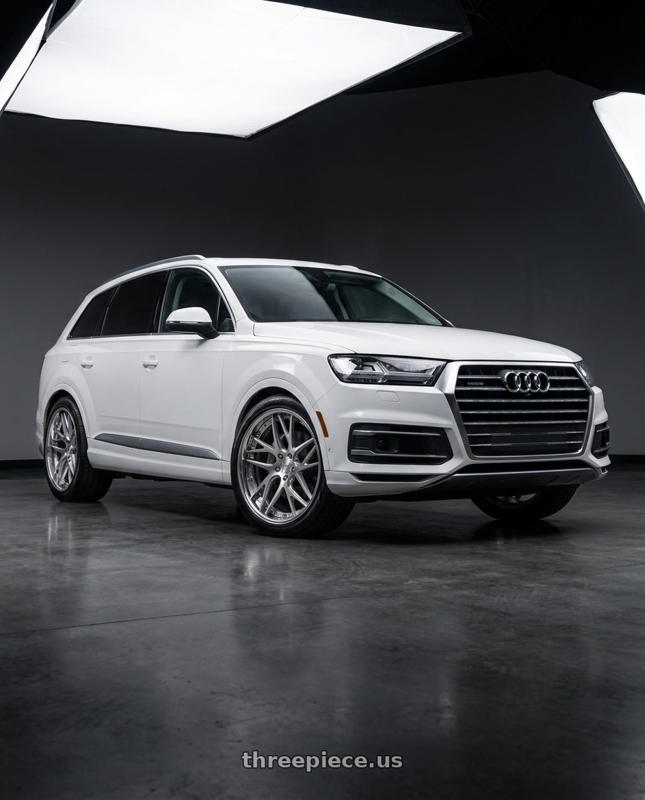 2019 audi q7 with Work Gnosis Cvx 5x112 22x10+30 R Disk Composite Buffed And Brushed wheels