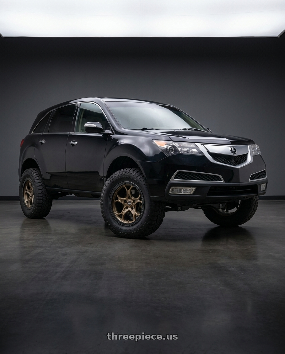 2012 acura mdx with WELD Off-Road Ledge 6x139.7 20x9 +20 Satin Bronze / Satin Black wheels