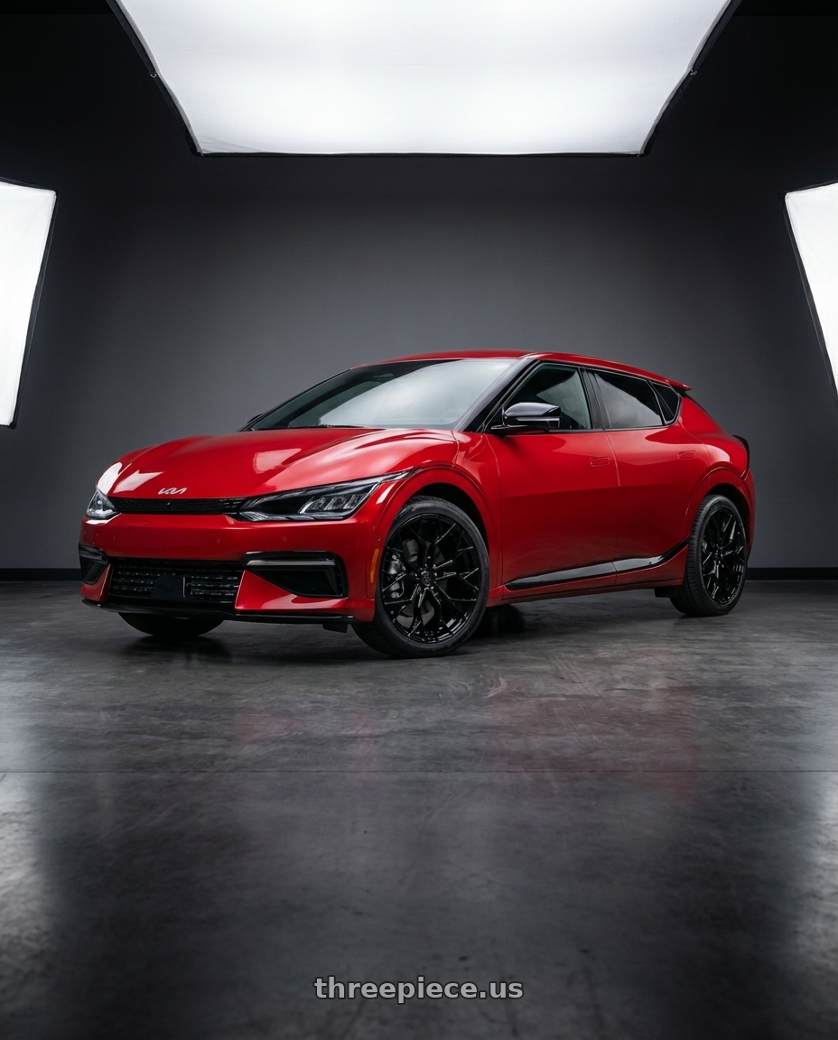 2024 kia ev6 with DOLCE PERFORMANCE ARIA 5x114.3 20x8.5 +38 Gloss Black wheels