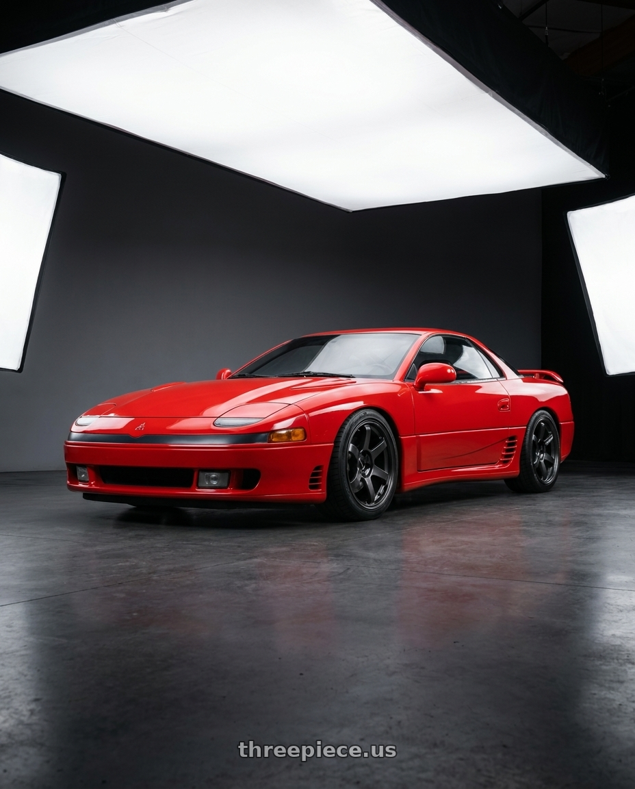 1993 Mitsubishi 3000GT VR4 with Volk Racing TE37 SAGA S-PLUS 5x114.3 19x9+35 Diamond Dark Gunmetal wheels