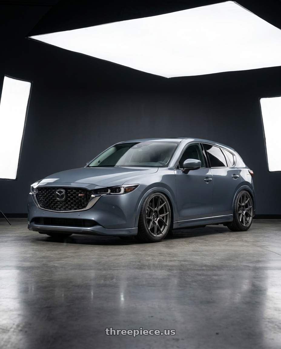 2024 Mazda Cx5 Signature Turbo with Konig Ampliform 5x114.3 19x9.5+35 Dark Metallic Graphite wheels