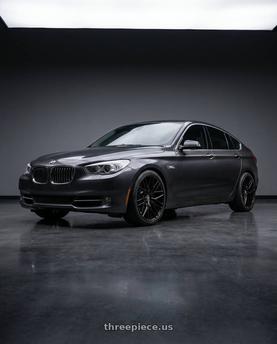 2012 bmw 535i gt with Road Force RF13 5x120 22x10.5+42 GLOSS BLACK wheels