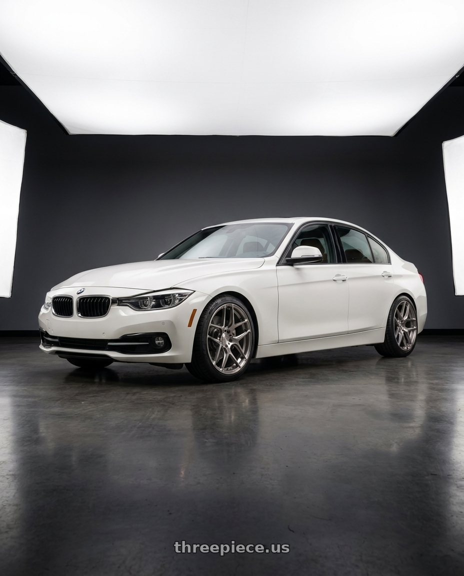 2018 Bmw F30 330I with MRR FS1 5x130 18x8.5  +45 Brushed Tint wheels