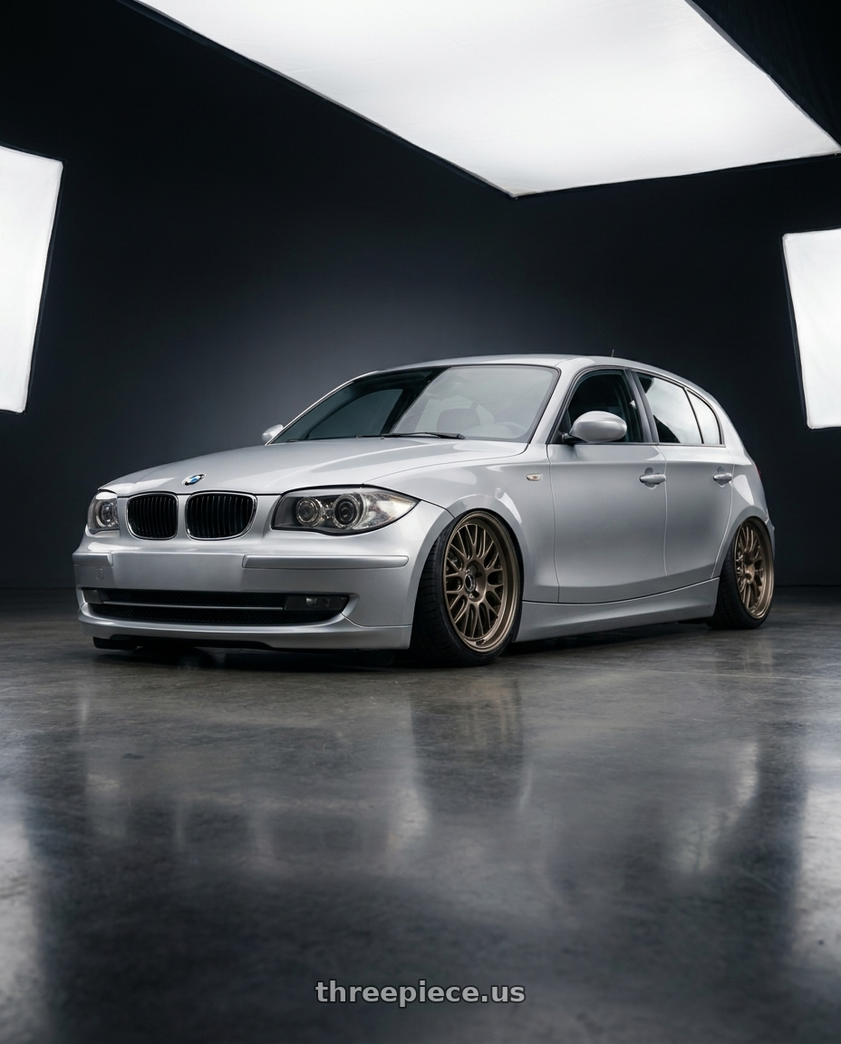 2007 Bmw 120D with fifteen52 HOLESHOT 5x112 19x8.5 +45 MAGNESIUM GREY (SATIN BRONZE) wheels