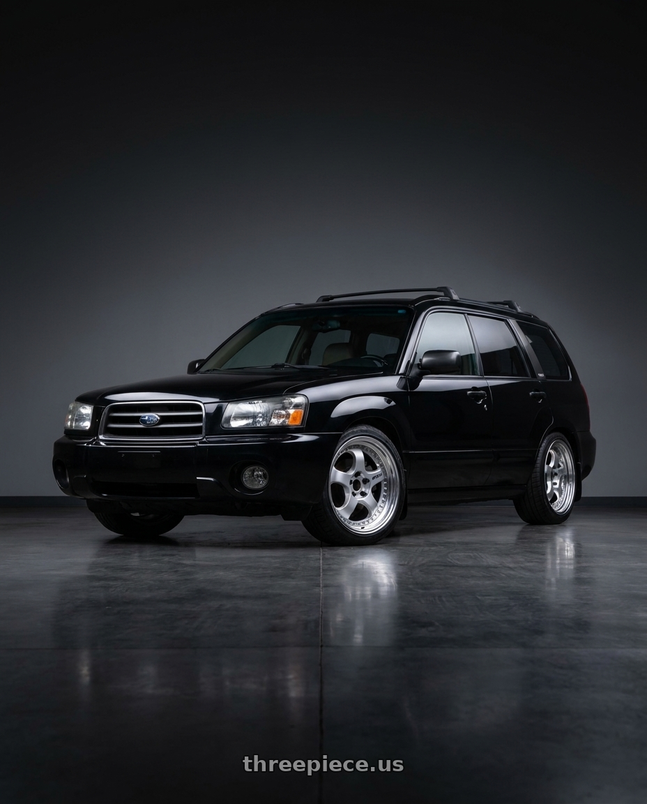 2003 Subaru Forester XS with Work Meister S1 3P 5x100 17x7+3 A Disk Silver wheels