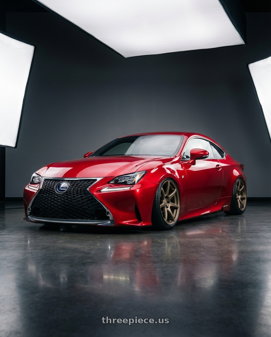 2018 Lexus RC F with Kansei K11B Tandem 5x114.3 19x9.5 22 Bronze wheels