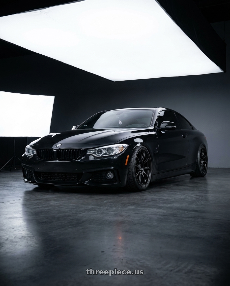 2014 BMW F32 435i with Enkei RSM9 5x114.3 19x7.5+48 Matte Black wheels