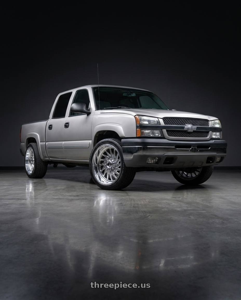 2007 Chevy Silverado with Fuel Forged FF110 8x170 20x9 +0 POLISHED wheels