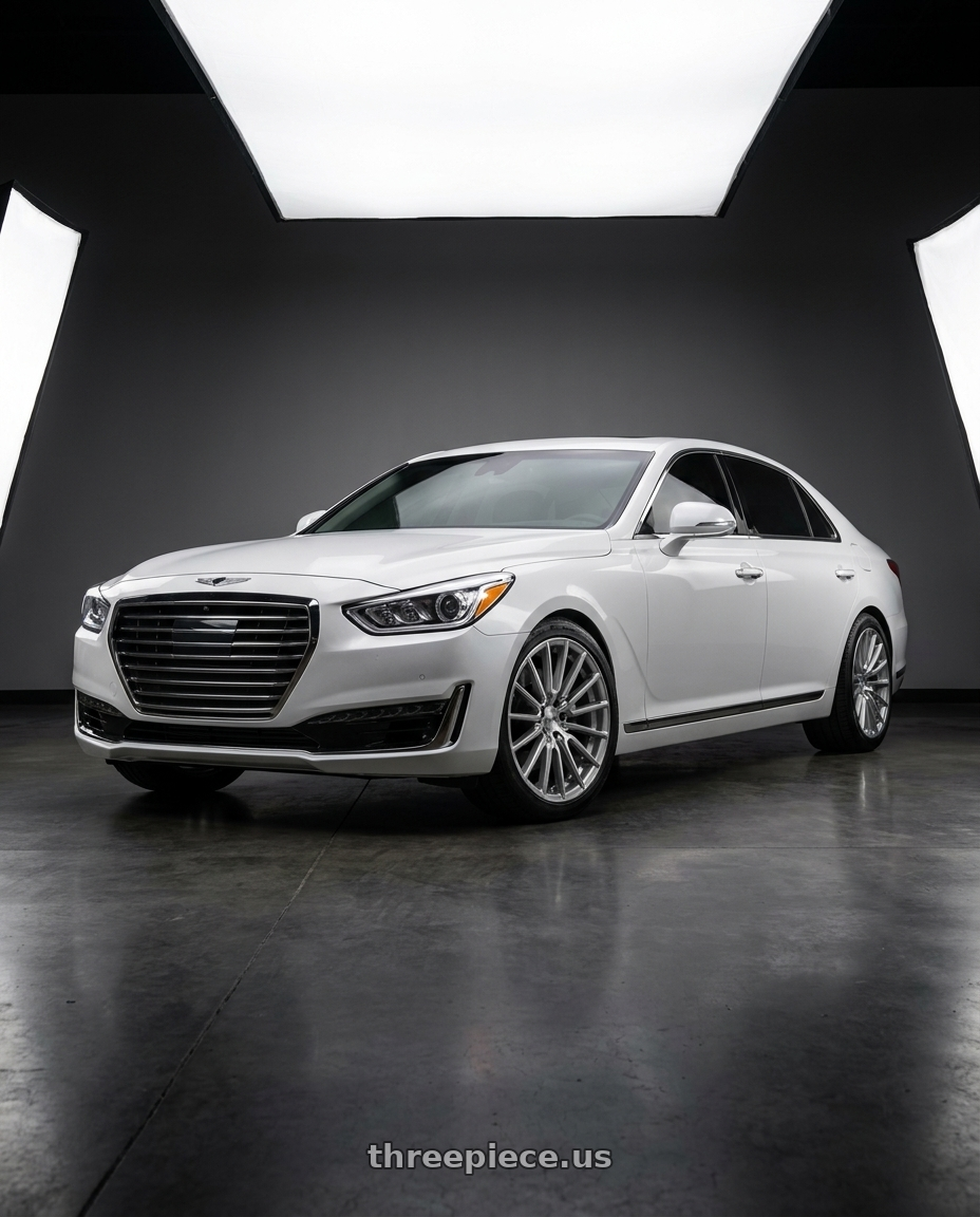 2018 genesis g90 ultimate with Niche 1PC M251 PREMIO 5X114.3 20X10.5 +40 PLATINUM BRUSHED wheels