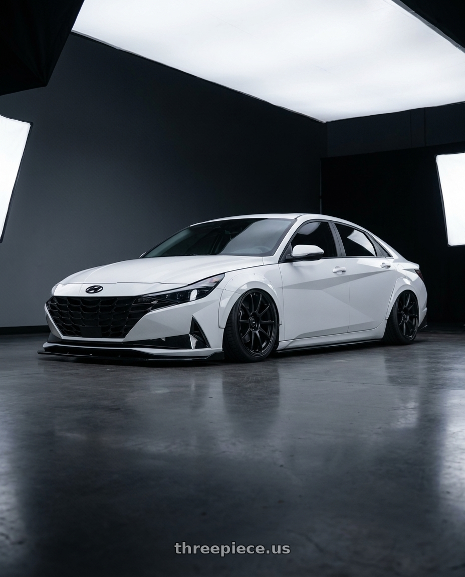 2024 Hyundai Elantra N with Ssr Gtv02 5x114.3 19x8.5+38  FLAT BLACK wheels