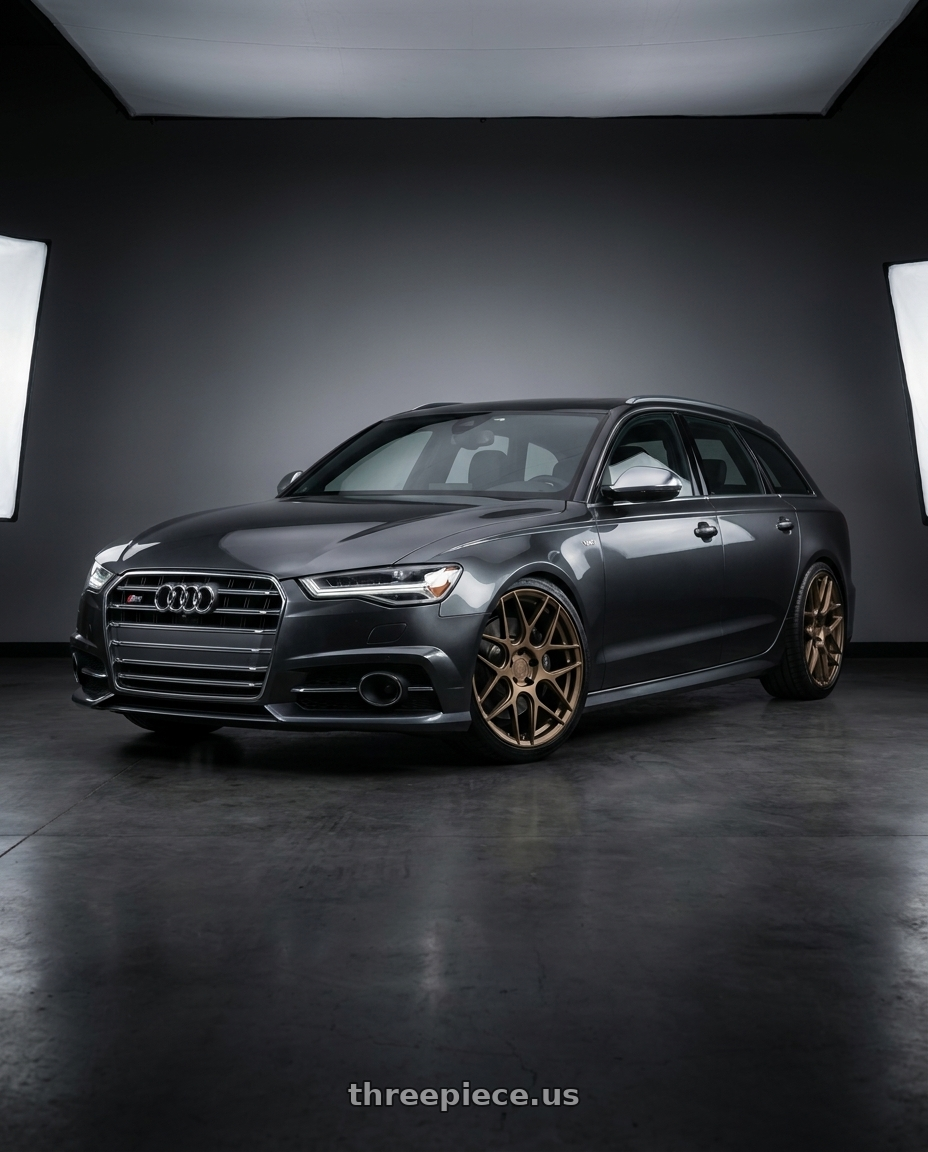 2016 Audi S6 C7 with Aodhan AFF2 5x112 20x9+30 Matte Bronze wheels