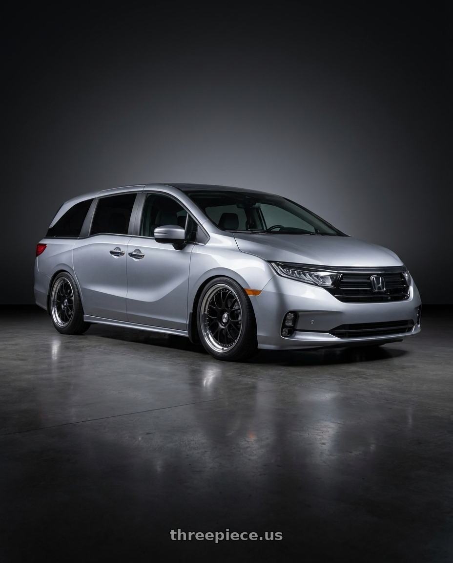 2024 Honda Odyssey with SSR Professor MS3 5x120 20x8.5+43 NR Disk Flat Black wheels