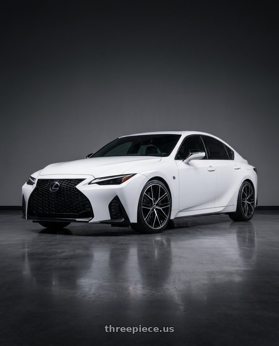 2022 Lexus IS with Enkei Phantom 5x114.3 19x8+35 Black Machined wheels