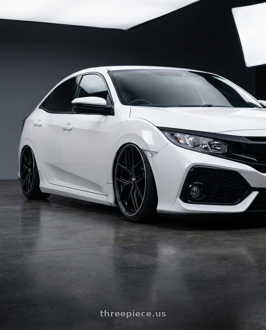2019 Honda Civic with BBS CC-R 5x114.3 19x8.5+30 Satin Black wheels