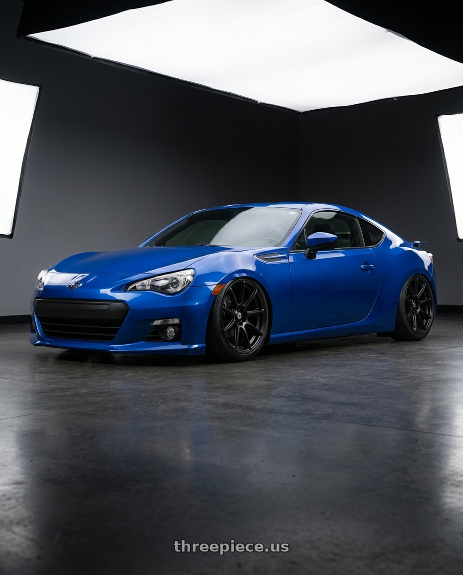 2017 Subaru BRZ with Konig Control 5x100/5x114.3 18x8+45 Matte Black wheels