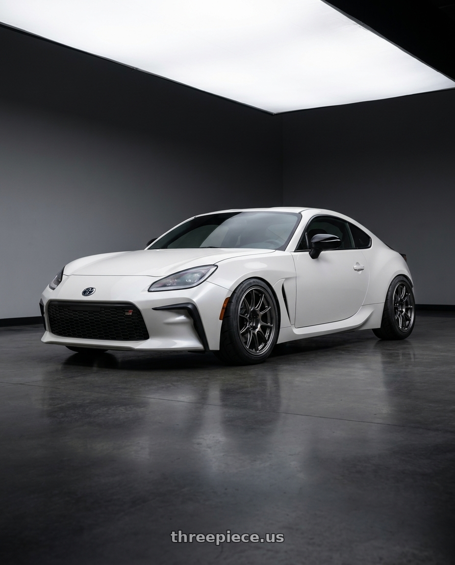 2022 Toyota GR86 with WedsSport TC105X 5x100 18x9.5+45 EJ Titan Face: R wheels