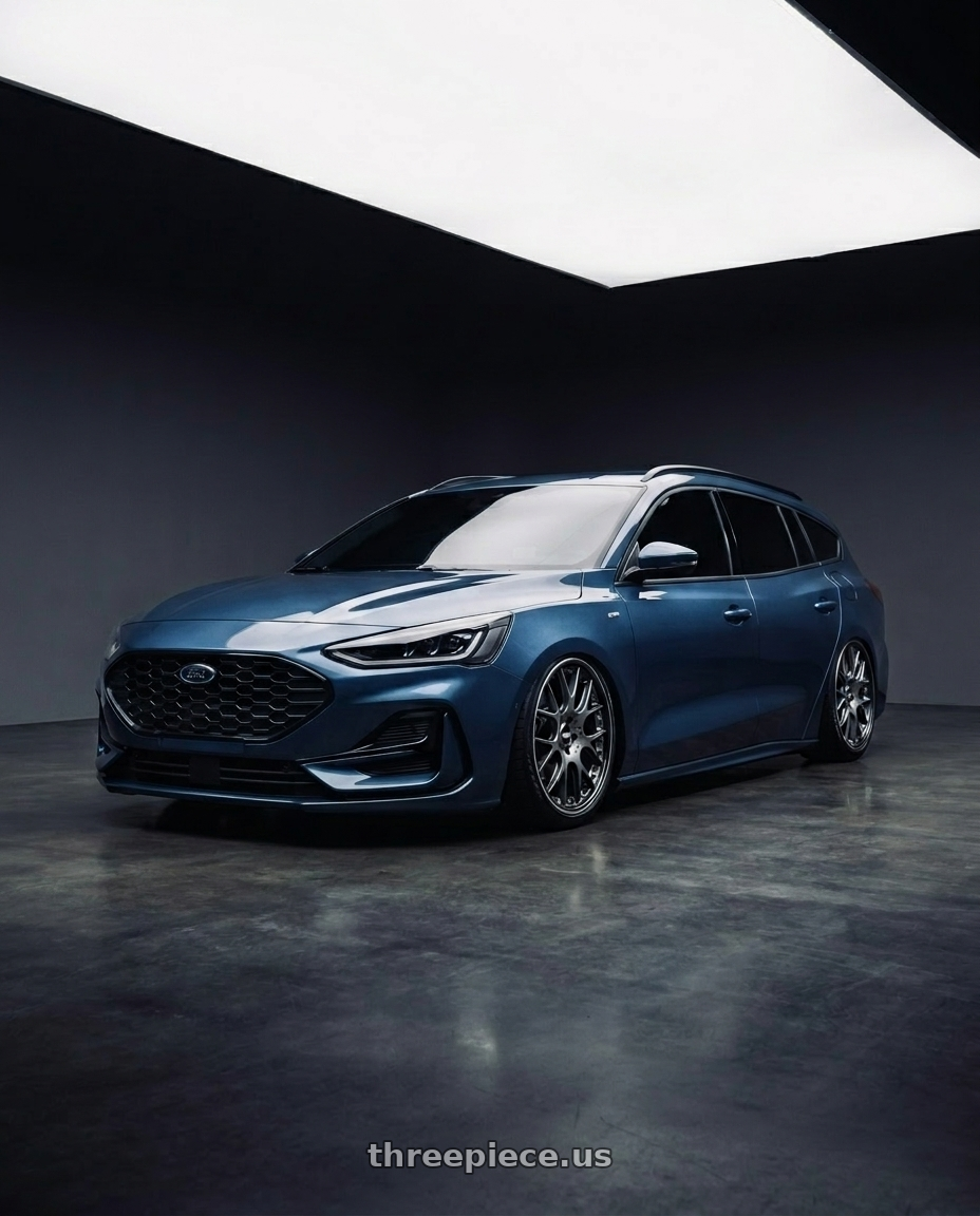 2023 focus wagon mk4.5 Blue Metallic with BBS Super-RS 5x112 19x9.0+42 Silver wheels