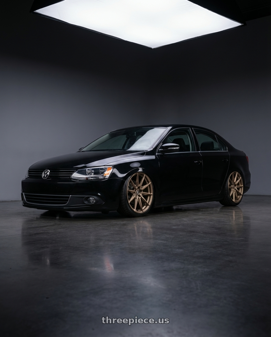 2013 Jetta TSI mk6  with Brada Wheels CX2 5x112 19x10 +35 Satin Bronze wheels