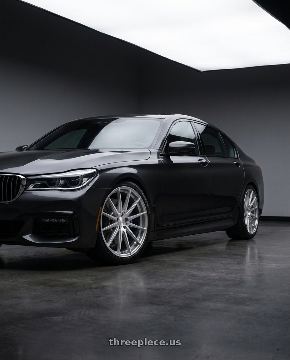 2019 bmw 750i with Avant Garde Wheels M615 5X112 22x10.5 +34 Silver Machine wheels