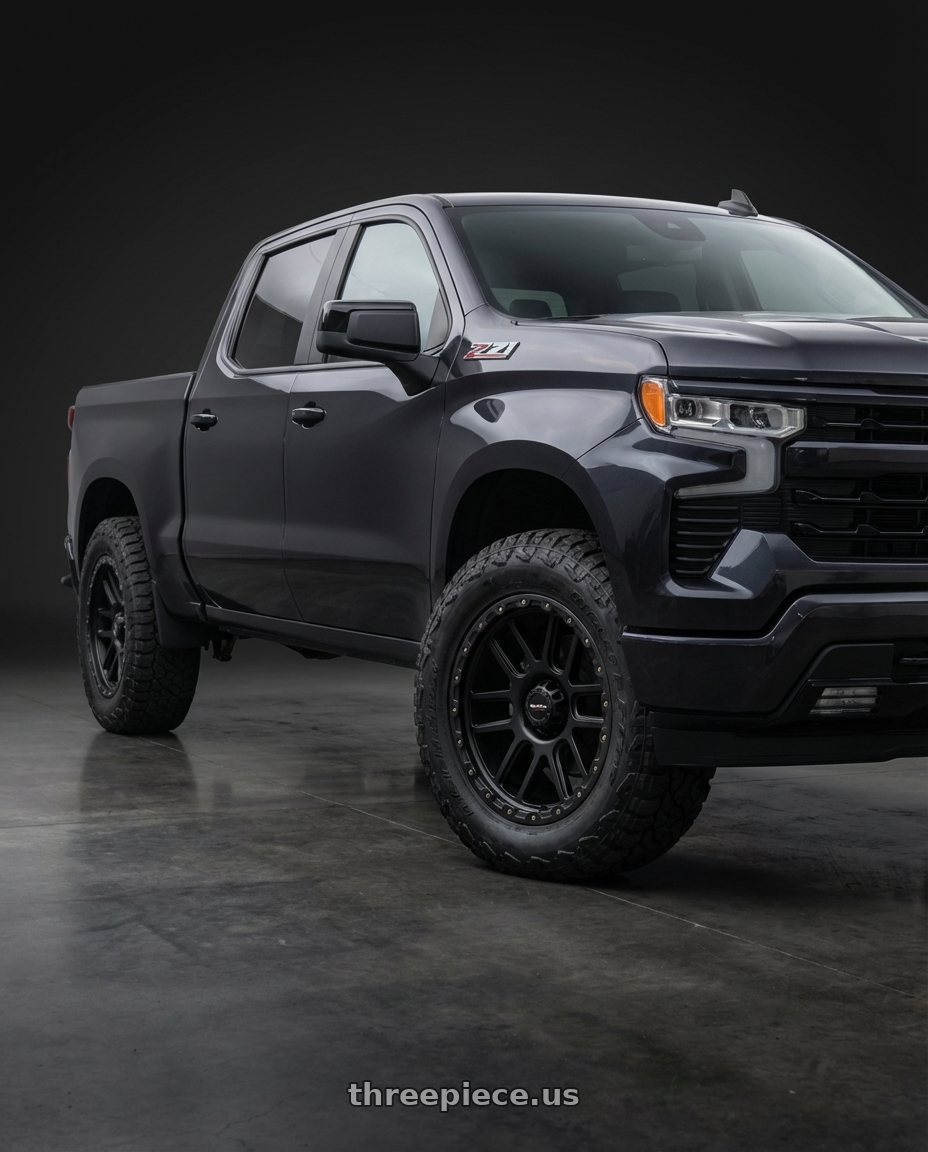 2023 Chevrolet Silverado 1500 with Vision Off-Road 111 Nemesis 6x139.7 20x9+0 Matte Black wheels