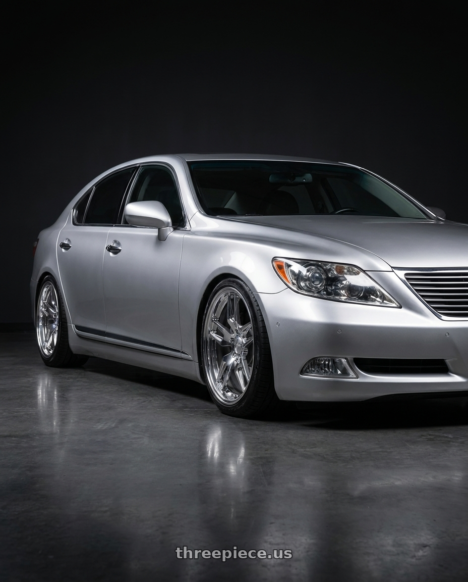 2008 Lexus ls460 with American Racing Forged 100 5x120.65 20x12 +59 POLISHED wheels