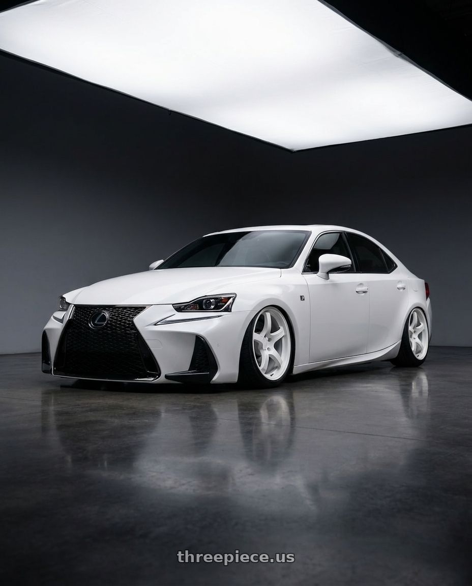 2018 Lexus IS 350 F Sport with Gram Lights 57CR 5x114.3 19x9.5+45 Ceramic Pearl wheels